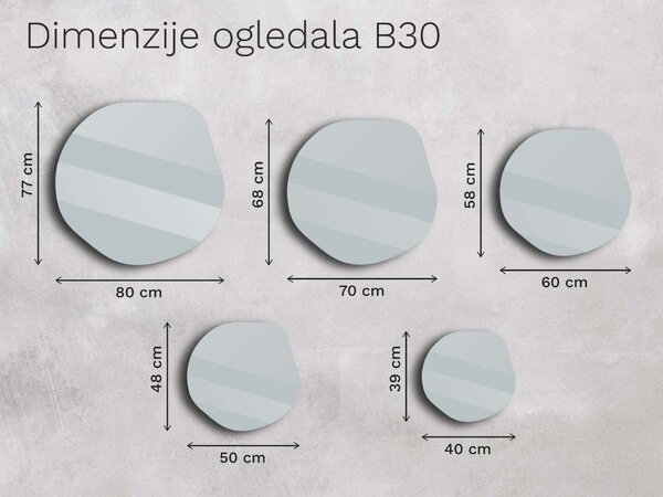 Brončano ogledalo Base B30