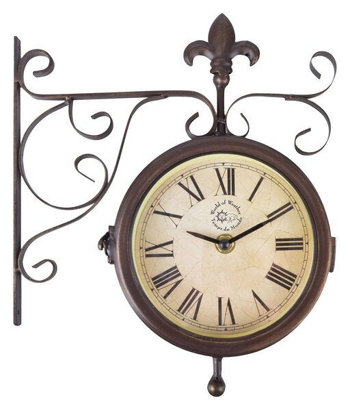 Zidni sat s termometrom Esschert Design Rustic
