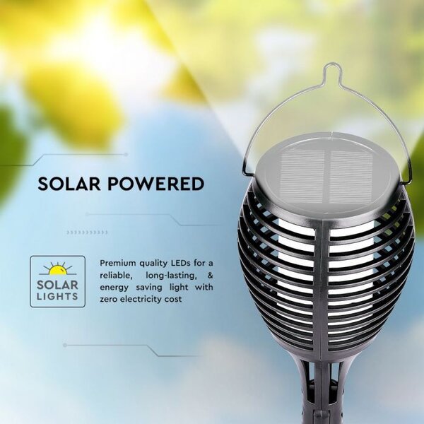 Solarno svjetlo, oblik plamena - Flame 2200K - set 4 komada IP44