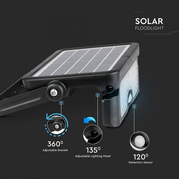 5W LED solarni reflektor sa senzorom 4000K