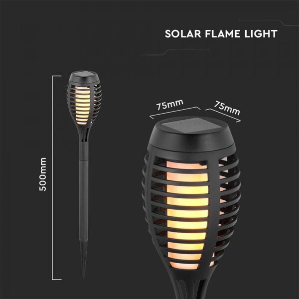 Solarno svjetlo, oblik plamena - Flame 2200K - set 4 komada IP44