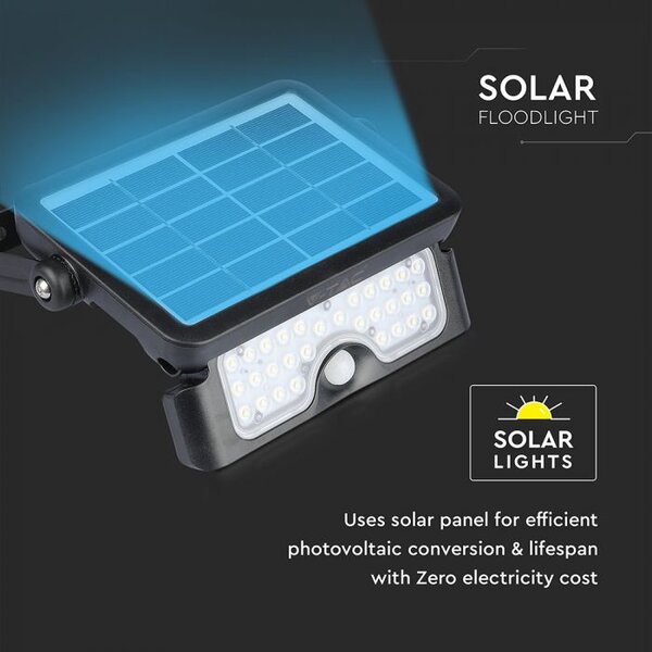 5W LED solarni reflektor sa senzorom 4000K