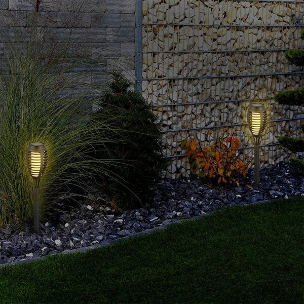 Solarno svjetlo, oblik plamena - Flame 2200K - set 4 komada IP44