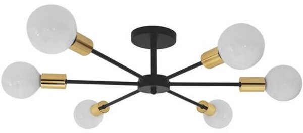 TOOLIGHT Stropna svjetiljka Pauk 6 Crno zlato APP501-6C-IZLOŽBENI PRIMJERAK