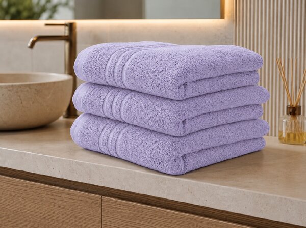 Ručnik CLASSIC COLOR 70 x 140 cm lavanda, 100% pamuk