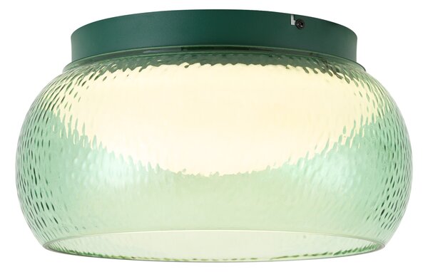 Art Deco stropna svjetiljka zelena sa staklom uklj. LED, prigušiva u 3 koraka - Thimble