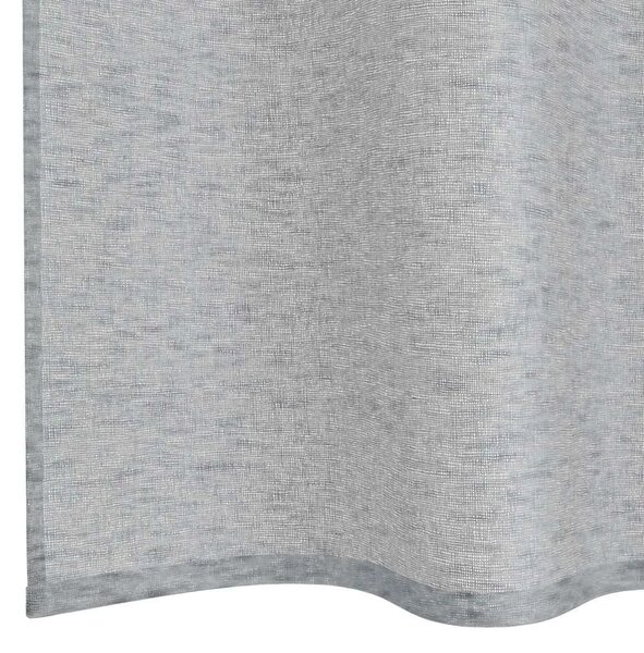 Voile zavjesa 2 kom. Tamno siva 175 x 140 cm Poliester - Tamno siva 140 x 175 cm s ušicama