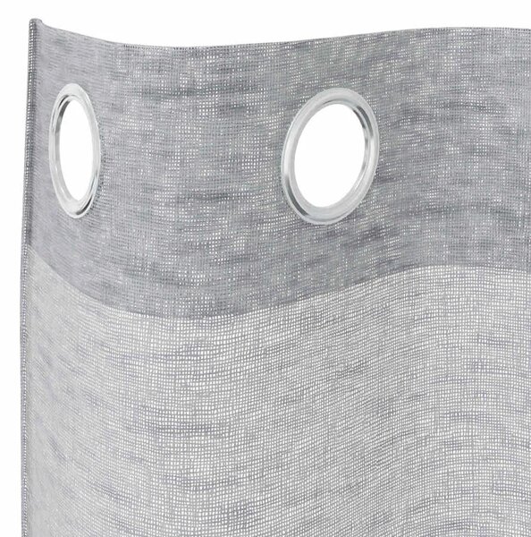 Voile zavjesa 2 kom. Tamno siva 175 x 140 cm Poliester - Tamno siva 140 x 175 cm s ušicama