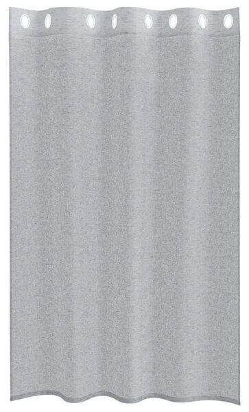 Voile zavjesa 2 kom. Tamno siva 175 x 140 cm Poliester - Tamno siva 140 x 175 cm s ušicama