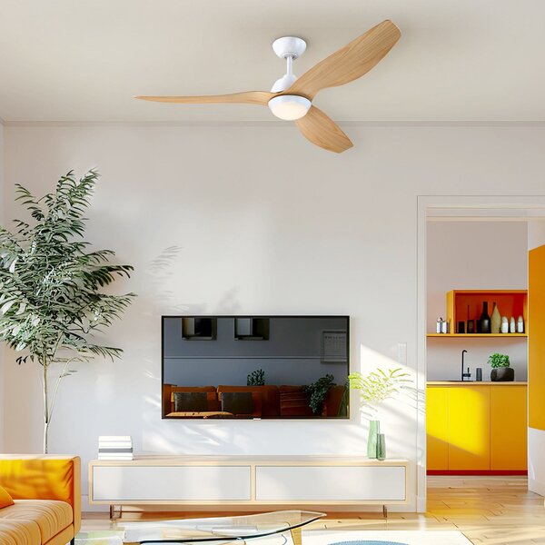 Westinghouse LED stropni ventilator 7316140, DC, tihi, 132 cm, prigušiva, Drvo, Dnevni boravak/blagovaonica, Plastika