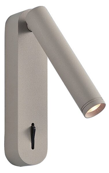 Viokef Abriel LED zidna svjetiljka, bež, projekcija 16 cm, metalna, Bež, Dnevni boravak/blagovaonica, Metal, Svjetlo za čitanje