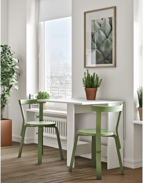 Proširiv blagovaonski stol s bijelom pločom stola 76x28 cm Papillon – TemaHome