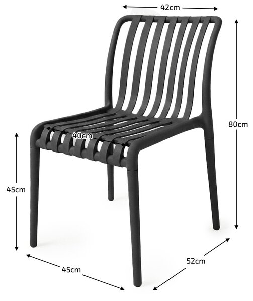 Zahradní set TREGO ISLAND - 2 židle a kulatý stůl ø 60 cm, antracitová