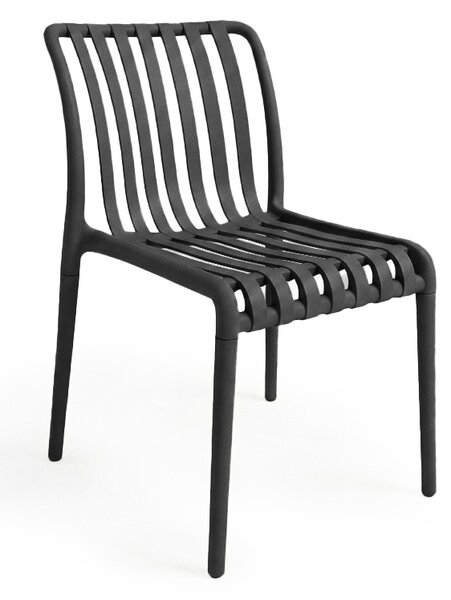 Zahradní set TREGO ISLAND - 2 židle a kulatý stůl ø 60 cm, antracitová