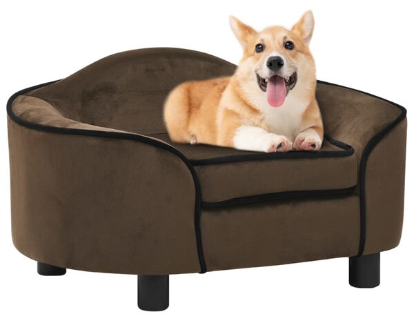 VidaXL Sofa za pse smeđa 67 x 47 x 36 cm plišana