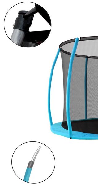 INLEA ULTIMATE Jump Trampolin 250cm s unutarnjom zaštitnom mrežom – svijetlo plava