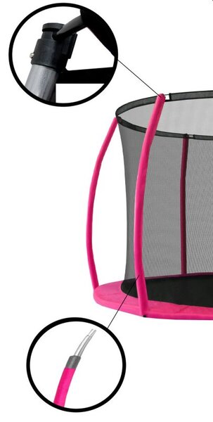 INLEA ULTIMATE Jump Trampolin 250cm s unutarnjom zaštitnom mrežom – ružičasta
