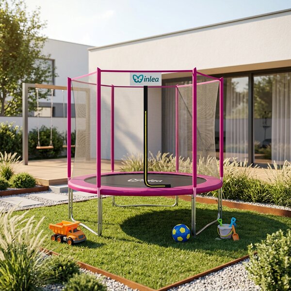 INLEA PREMIUM Jump Trampolin 180cm s vanjskom zaštitnom mrežom - ružičasta