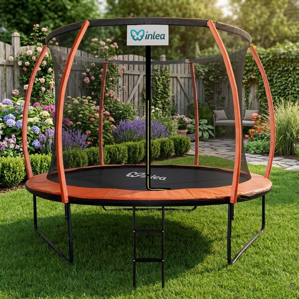 INLEA ULTIMATE Jump Trampolin 250cm s vnútornou ochrannou šetitou - narančasta