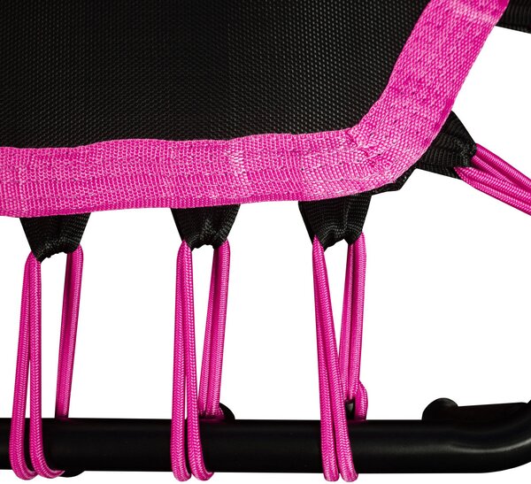 INLEA FITNESS Trampolin 130cm s rukohvatom – ružičasta