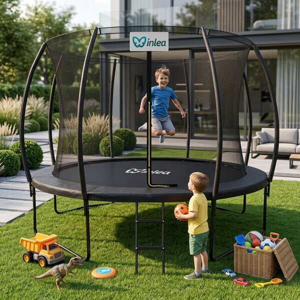 INLEA ULTIMATE Jump Trampolin 366cm s unutarnjom zaštitnom mrežom – crna