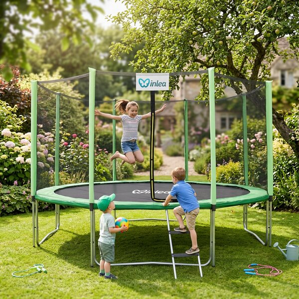 INLEA PREMIUM Jump Trampolin 366cm s vanjskom zaštitnom mrežom - svijetlozelena