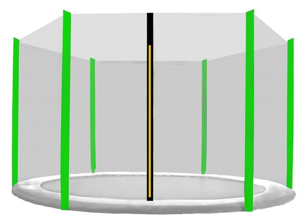 INLEA Zaštitna mreža za trampolin PREMIUM Jump, ukupni promjer 250cm, za 6 potpornih stupova – crna/svijetlozelena