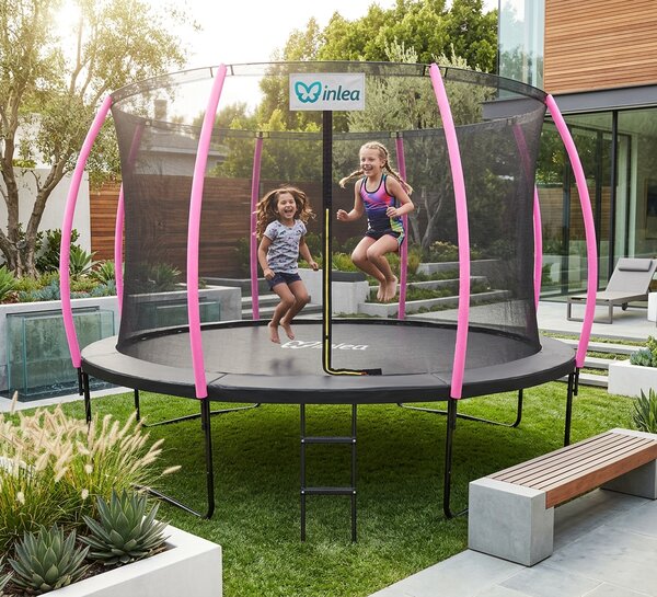 INLEA ULTIMATE Jump trampolin 366cm s unutarnjom zaštitnom mrežom - crna/roza