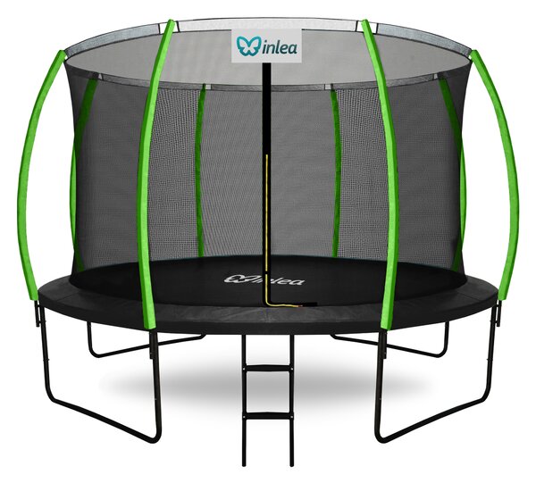INLEA ULTIMATE Jump trampolin 366cm s unutarnjom zaštitnom mrežom - crna/svijetlozelena