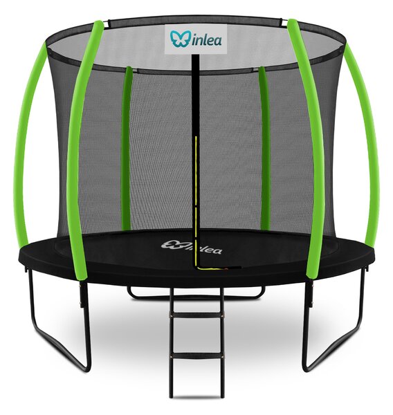 INLEA ULTIMATE Jump trampolin s unutarnjom zaštitnom mrežom 305cm - crna/svijetlozelena