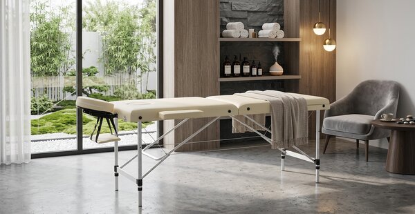 INLEA Masažni stol Relax Pro, trodijelni i aluminijski IN16-0013 BEŽ