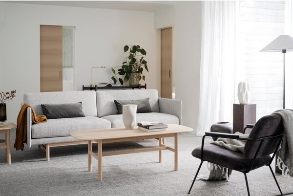Svijetlo sivi vuneni tepih 340x240 cm Auckland - Rowico