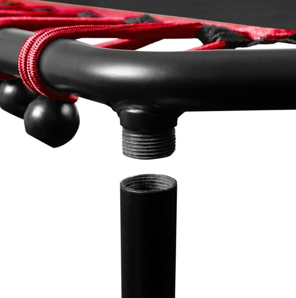 INLEA FITNESS Trampolin 130cm s rukohvatom – crvena