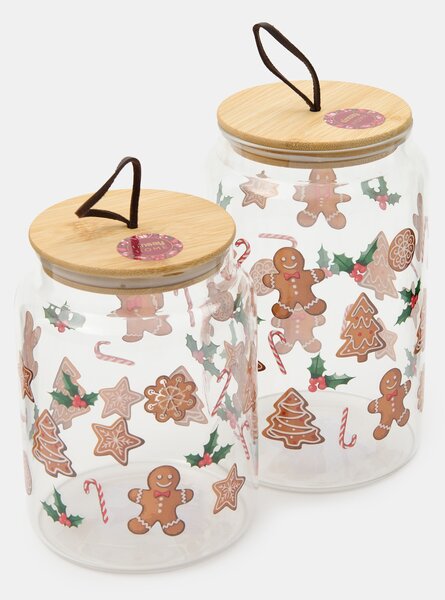 Sinsay - Božićna staklenka za hranu s poklopcem i motivom medenjaka