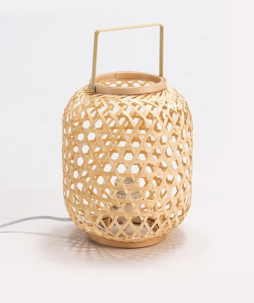 Stolna lampa od bambusa Tierra Bella Clio, visina 25 cm