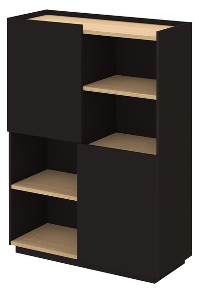 Crna mat polica za knjige 100x147 cm Nina - TemaHome