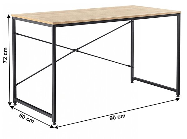 Zondo.hr Písací stôl Bazzi TYP 1 (dub + čierna). 1034298