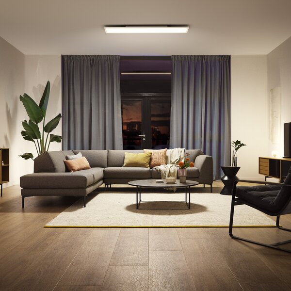 Philips Hue Aurelle kvadratni LED panel, 120 x 30 cm, prigušiva, Bijela, Dnevni boravak/blagovaonica, Metal