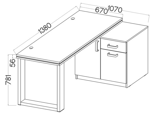 PC stolić Mantela 140 (svijetlo siva + crna)