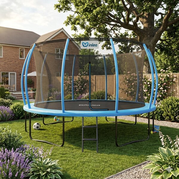 INLEA ULTIMATE Jump Trampolin 500cm s unutarnjom zaštitnom mrežom – svijetlo plava