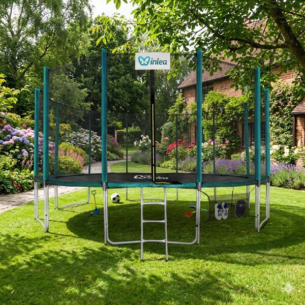 INLEA PREMIUM Jump Trampolin 500cm s vanjskom zaštitnom mrežom - tamnozelena