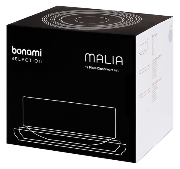12-dijelni set ciglasto narančastog posuđa od kamenine Bonami selection Malia