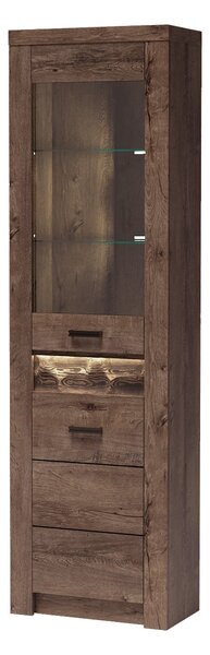 Zondo.hr Vitrina Indie 23 (s LED rasvjetom) (jasen tamni). Akcija -20%. 1057818