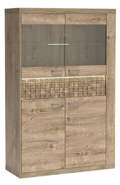 Zondo.hr Vitrina Nature 05 (s LED rasvjetom) (hrast ribbeck). Akcija -20%. 1057909