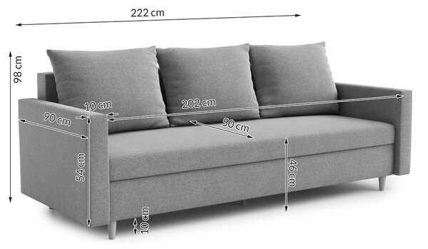 Zondo.hr Trosjed Allie (krem). Akcija -20%. 1065464