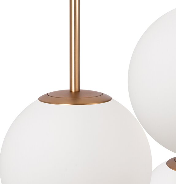 Maytoni Viseće svjetlo Basic form, bijelo/zlatno, 3 žarulje., prigušiva, Zlato / mjed, Kuhinja, Metal, Zavjese u paketu