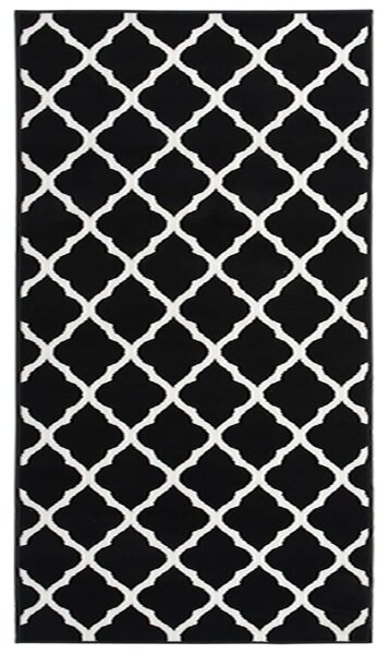VidaXL Tepih-staza BCF crno-bijela 100 x 200 cm