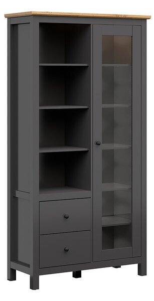 Zondo.hr Vitrina Hesen REG1W2S/20/11 (s LED rasvjetom) (grafit + hrast artisan). Akcija -10%. 1062527