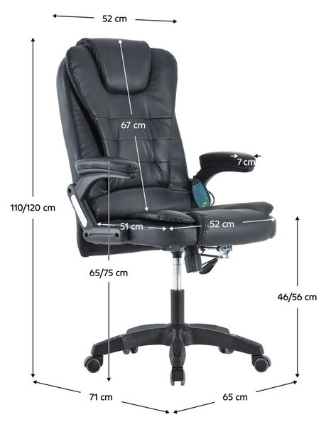 Zondo.hr Masažna fotelja Tylor OC709 (crna). 1075466