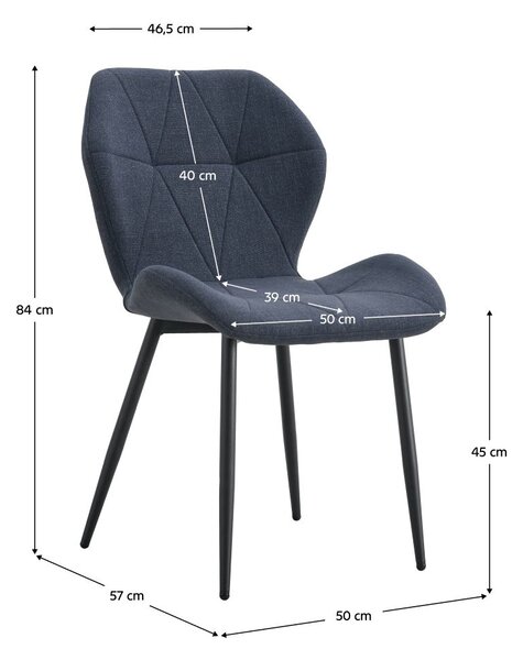 Blagovaonska stolica Makona Typ 2 LD-01-LY3055-23 (tamnosiva + crna)